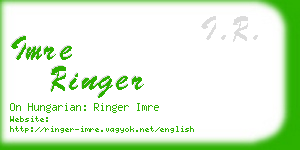 imre ringer business card